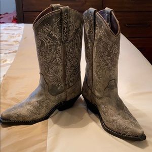 Grey Cowboy Boots NWOT